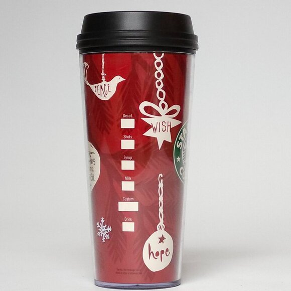2009 STARBUCKS Travel Mug 16oz .473LChristmas Mug Holiday Mug Hanging Ornaments - Picture 5 of 7